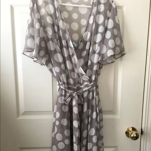 Fun, grey polka dot dress